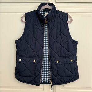 J. Crew Navy Vest with Gold Details